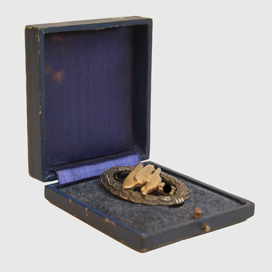 German WWII Luftwaffe Paratrooper Badge, Cased