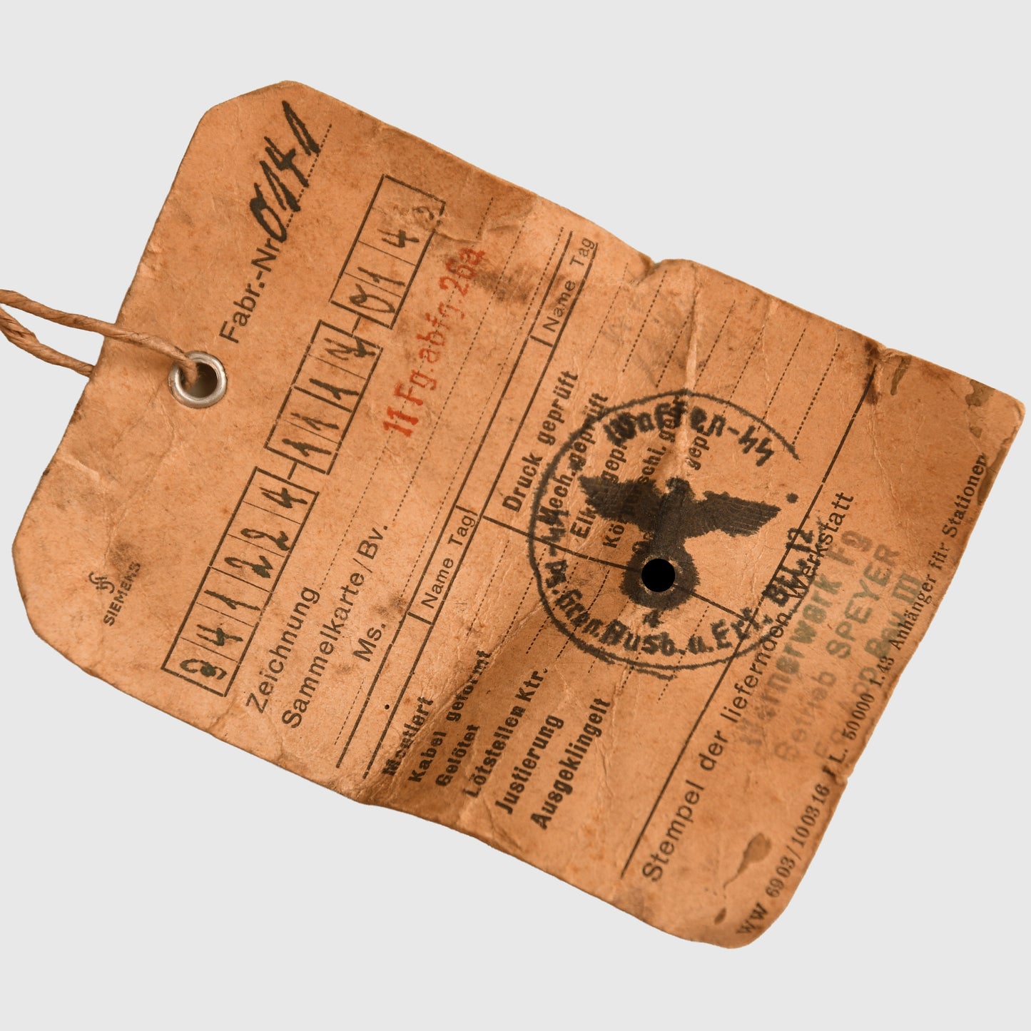 German WWII Waffen SS Marked Bunker Communication Set