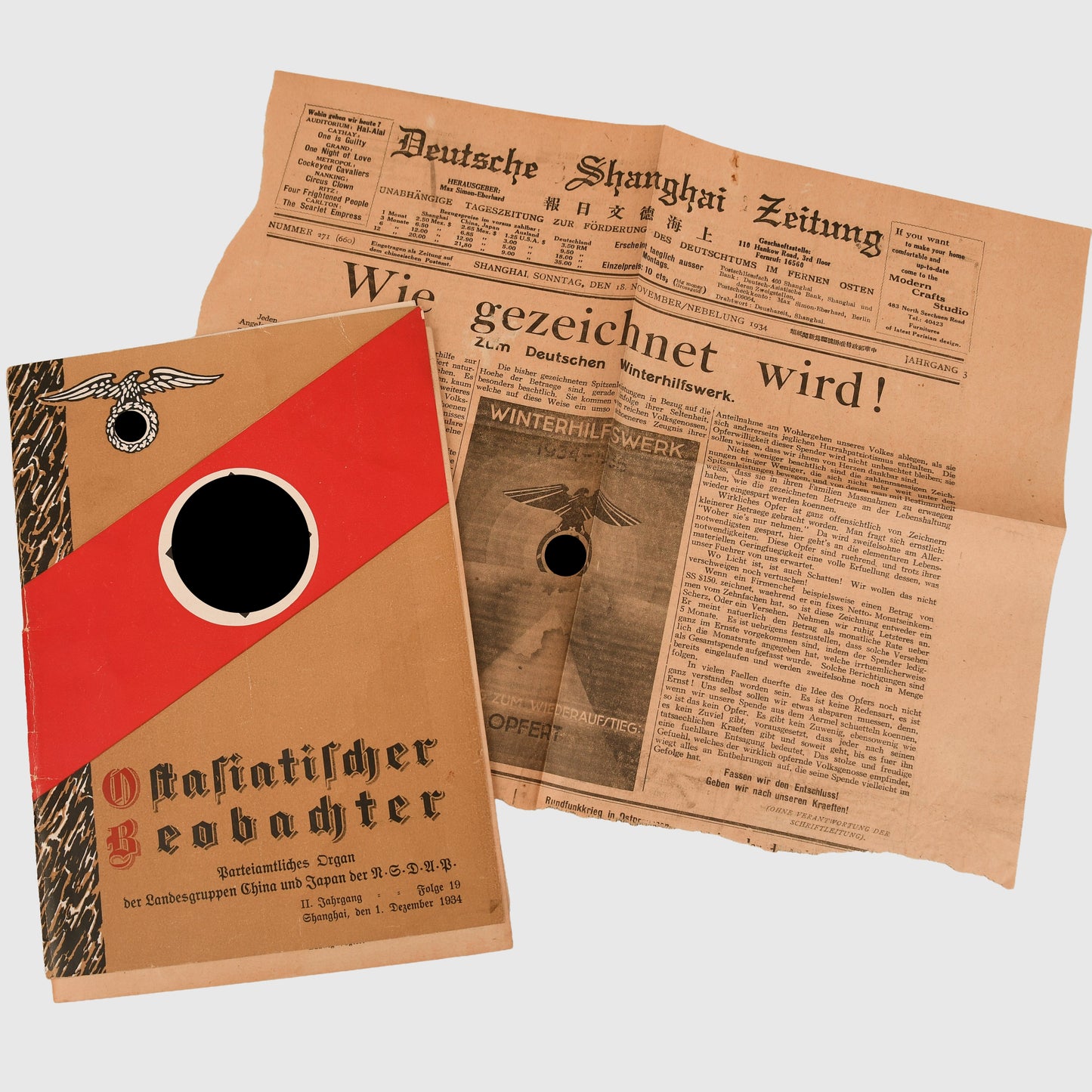 German WWII 1934 East Asian Regional Publication - China and Japan