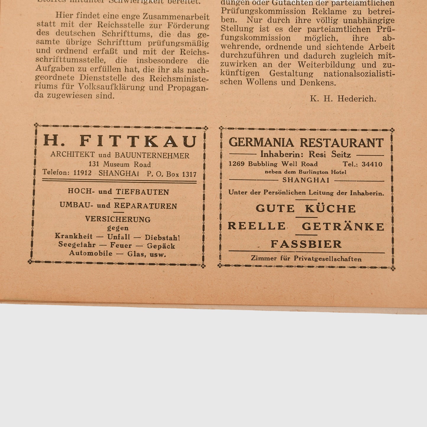 German WWII 1934 East Asian Regional Publication - China and Japan