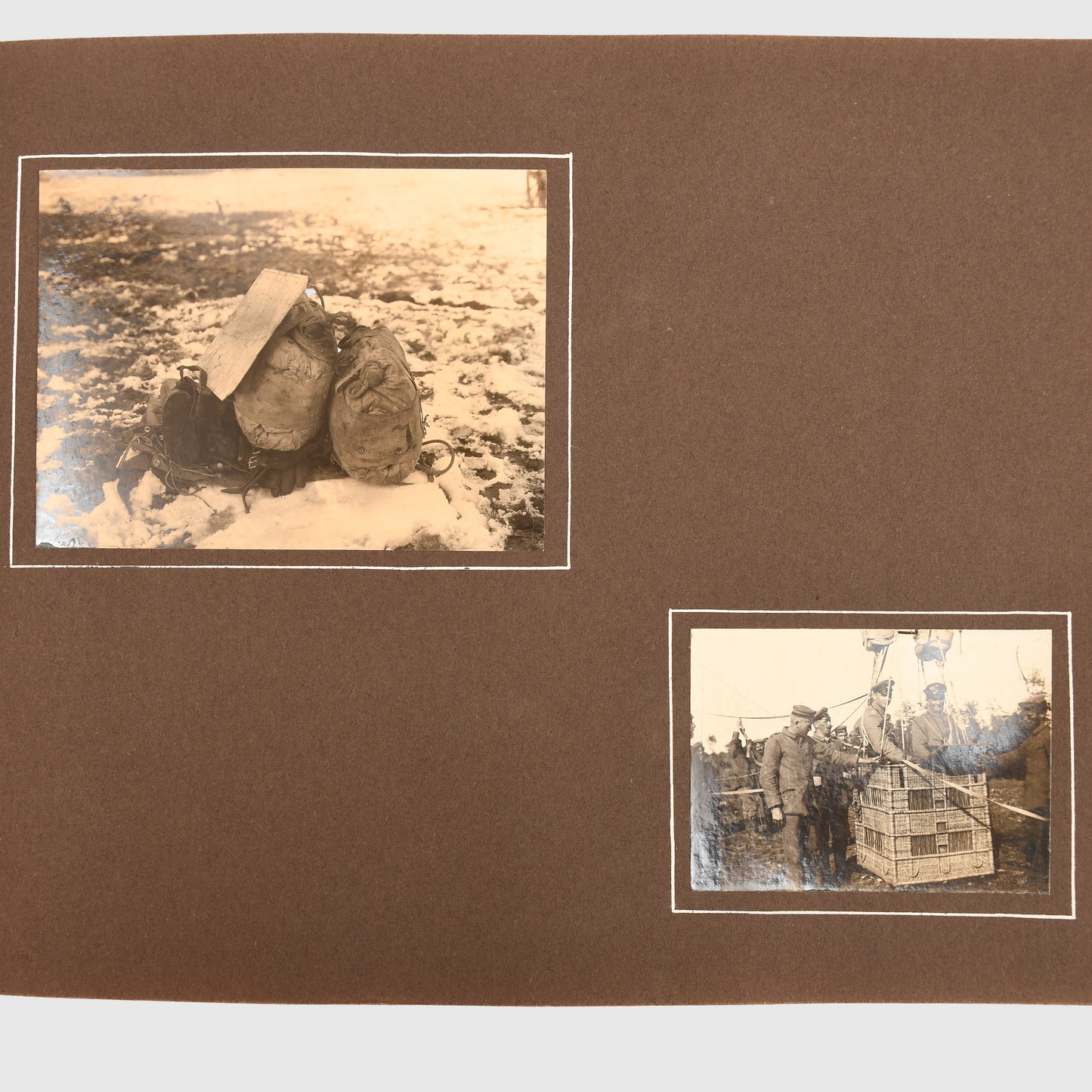 GERMAN WWI BALLOON UNIT PHOTOGRAPH ALBUM AND ACCOMPANYING PAPERWORK