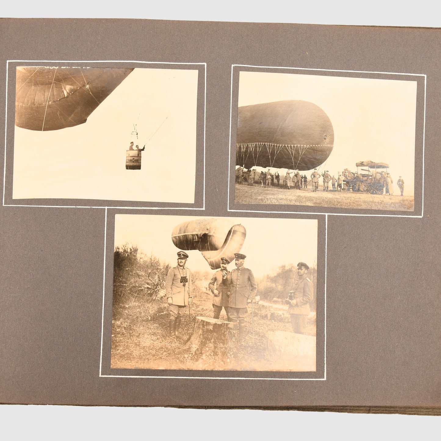GERMAN WWI BALLOON UNIT PHOTOGRAPH ALBUM AND ACCOMPANYING PAPERWORK