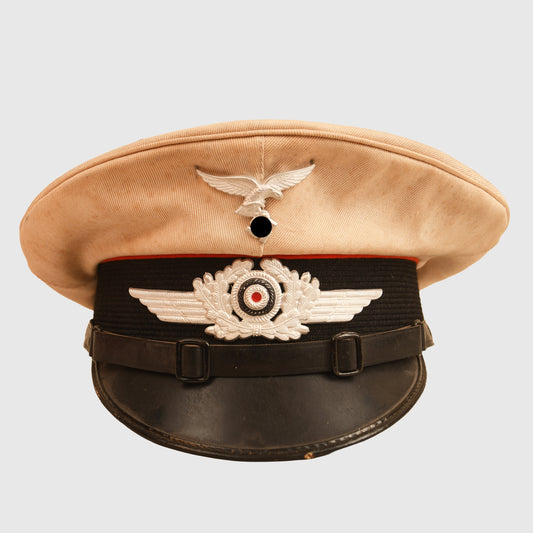 German WWII Luftwaffe Flak NCO White Top Cap