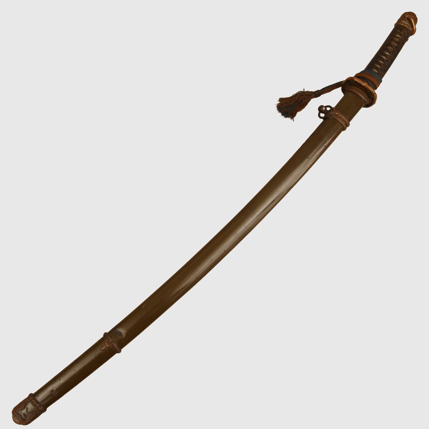 Japanese Officers Display Piece With Family Mon