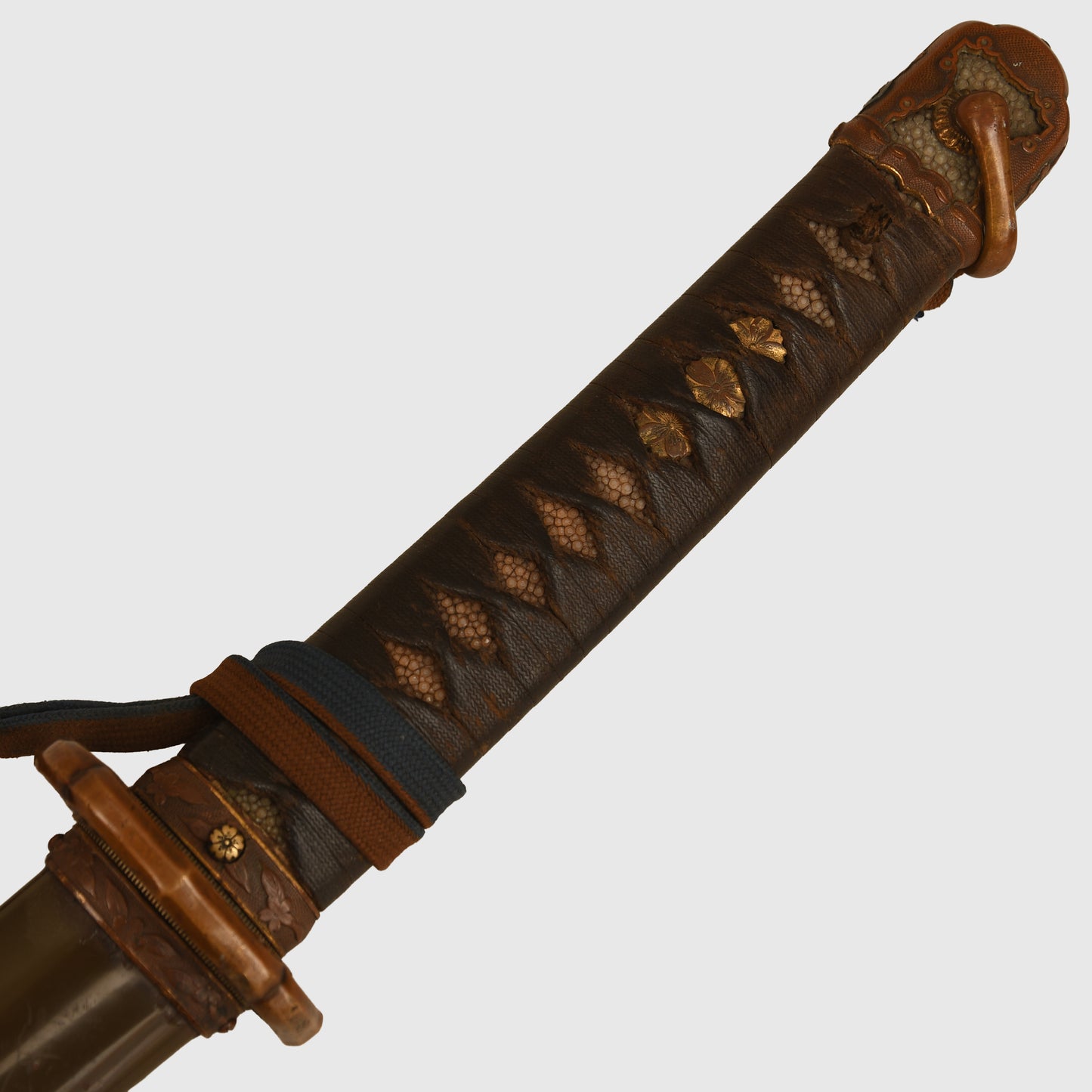 Japanese Officers Display Piece With Family Mon