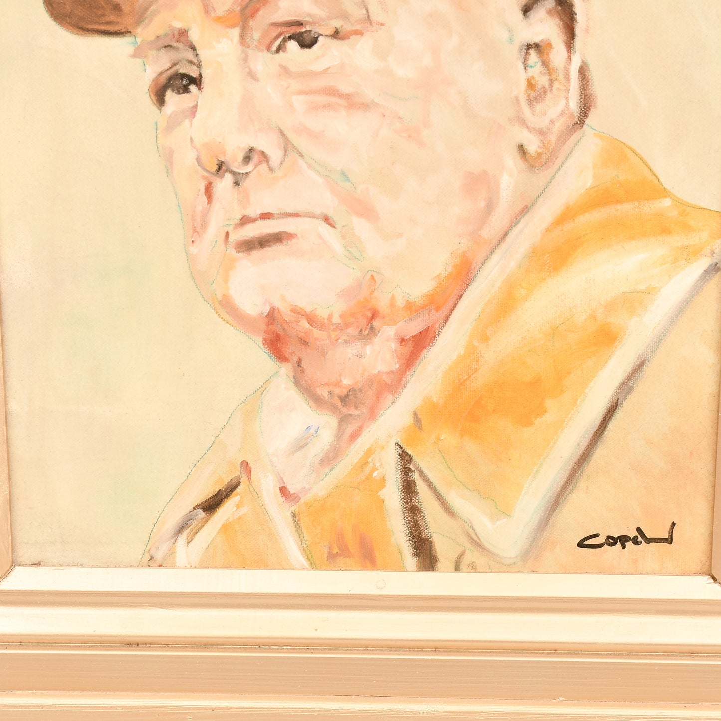 BRITISH WWII WINSTON CHURCHILL OIL PAINTING