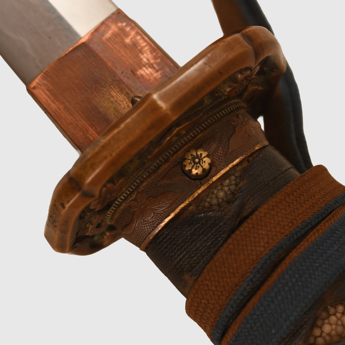 Japanese Officers Display Piece With Family Mon