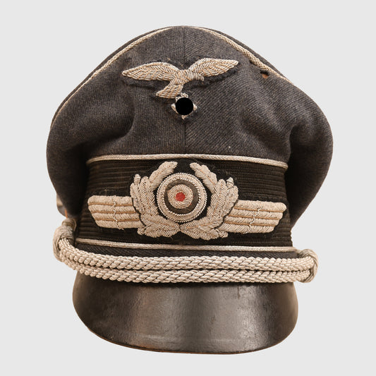 GERMAN WWII LUFTWAFFE OFFICERS CRUSHER CAP