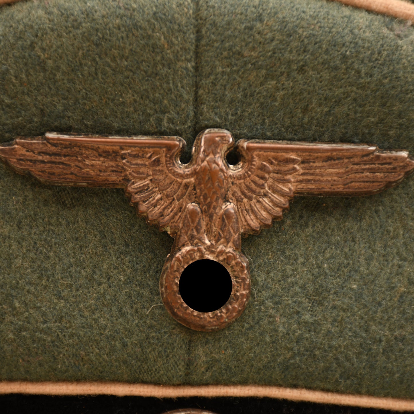 GERMAN WWII WAFFEN SS VISOR CAP OFFICERS