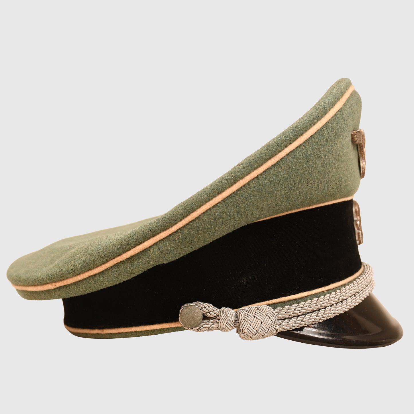 GERMAN WWII WAFFEN SS VISOR CAP OFFICERS