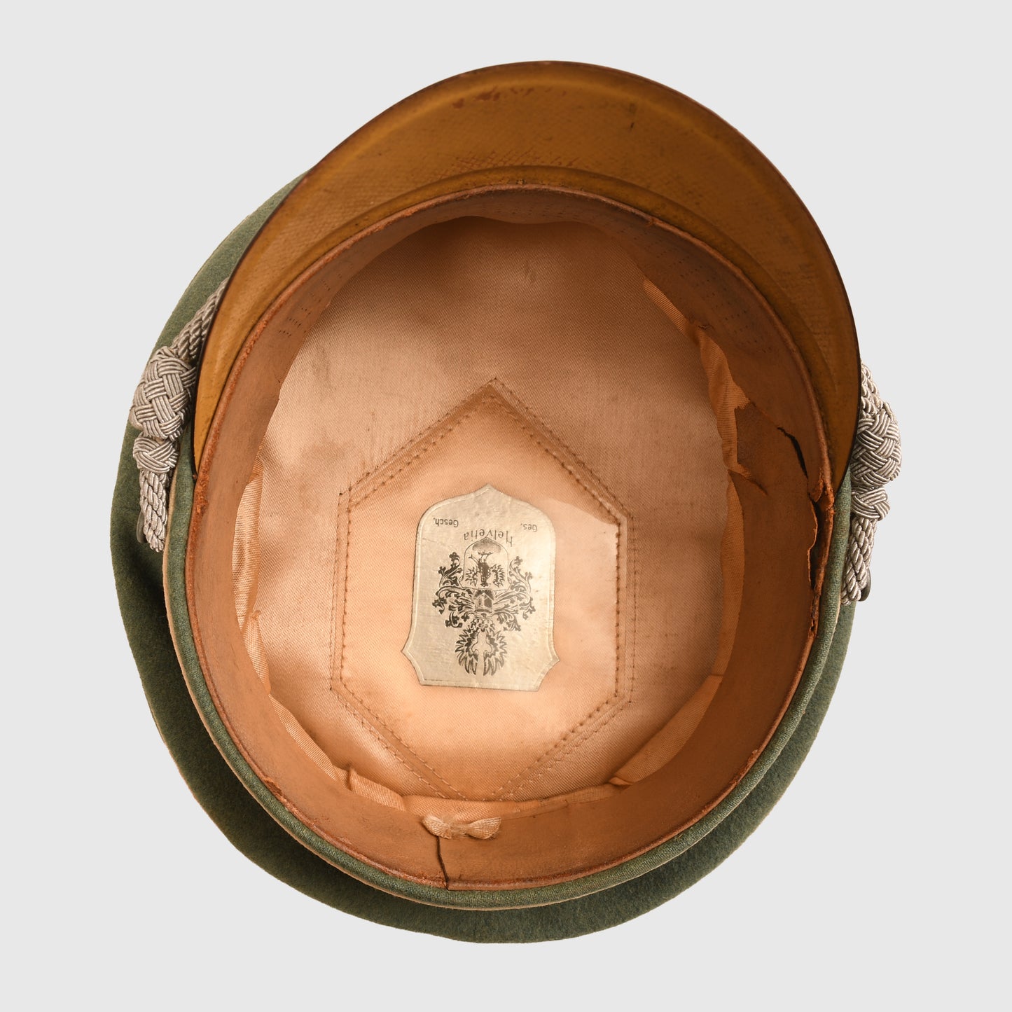 GERMAN WWII WAFFEN SS VISOR CAP OFFICERS