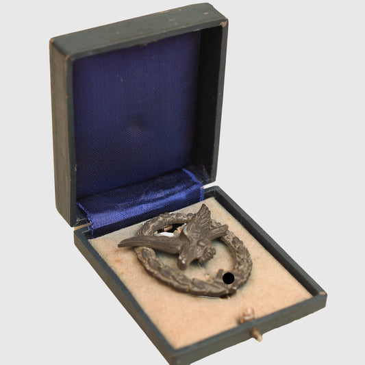 German WWII Luftwaffe Air Gunner Only Badge Cased