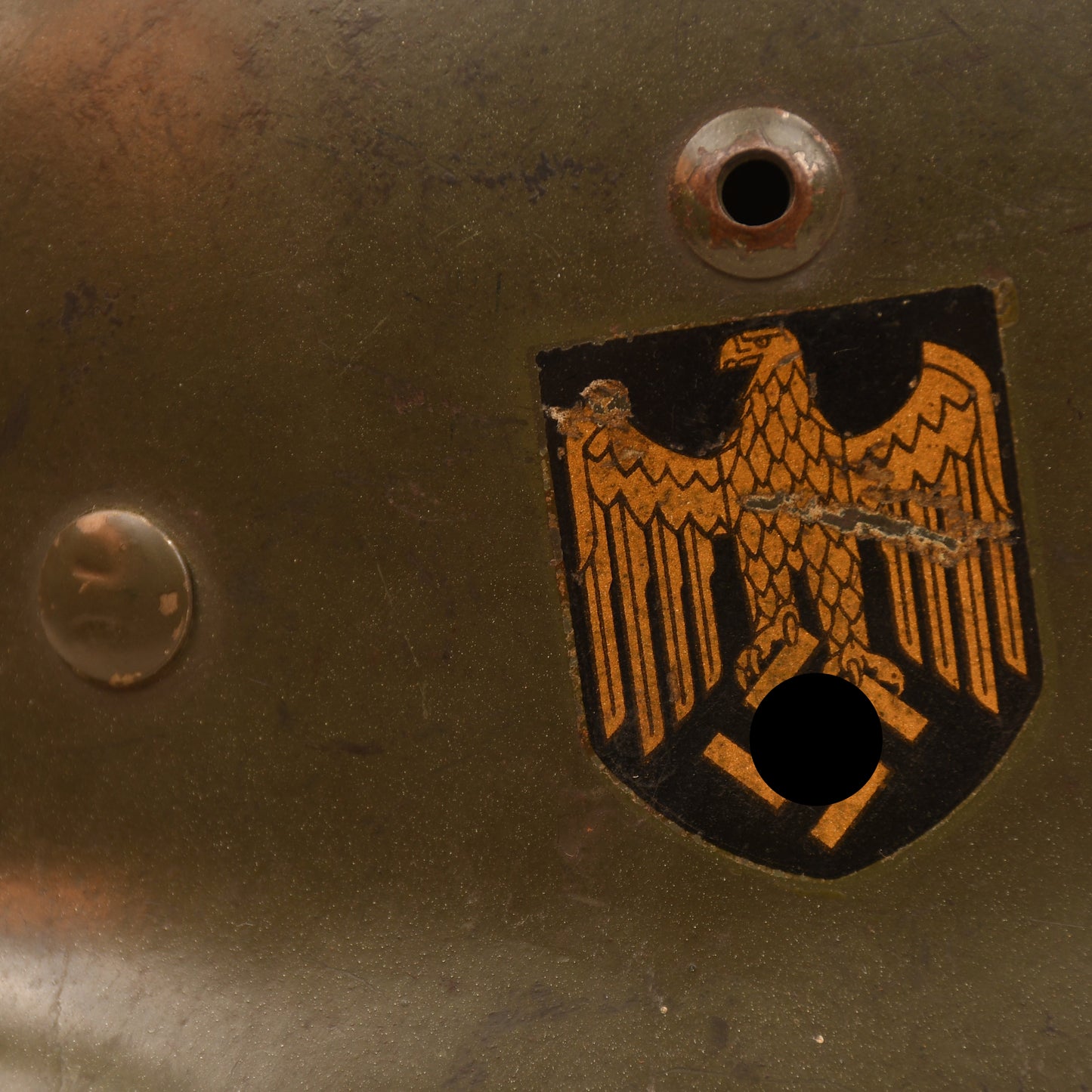 GERMAN WWII KRIEGSMARINE M35 DOUBLE DECAL HELMET