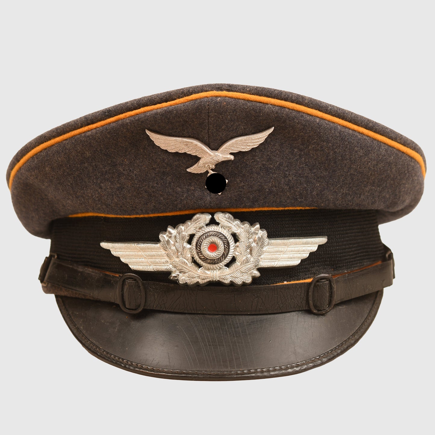 GERMAN WWII LUFTWAFFE NCO OR MAN’S VISOR FLIGHT CAP