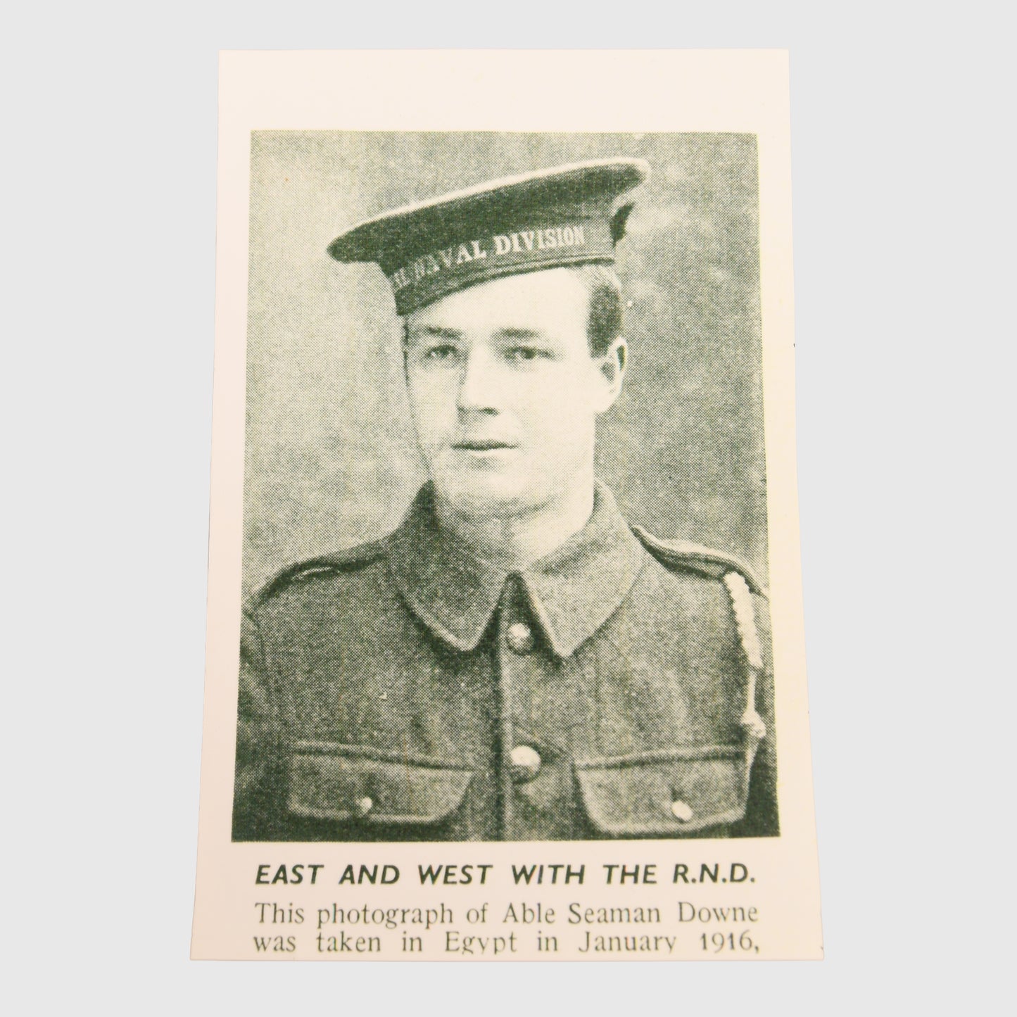 BRITISH WWI ROYAL NAVAL DIVISION CAP TALLY