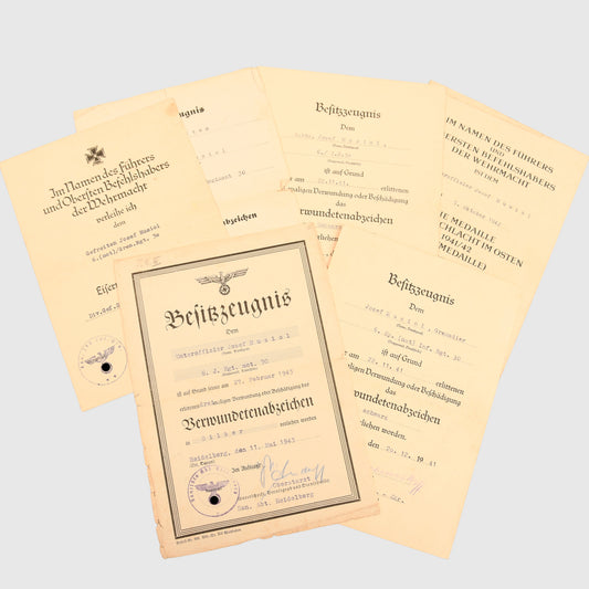 GERMAN WWII ARMY INFANTRY GRENADIER REGIMENT CITATION GROUP