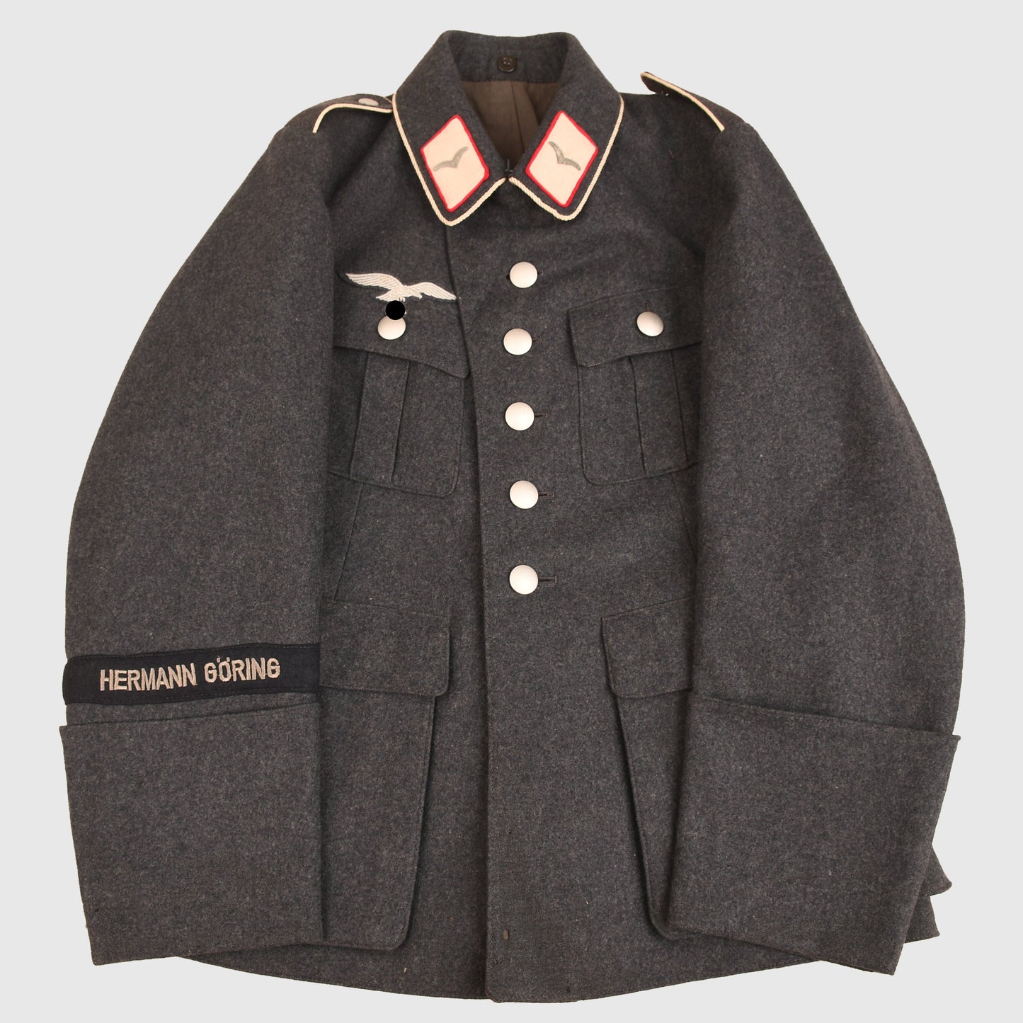 GERMAN WWII LUFTWAFFE HERMANN GOERING FLAK UNIT FOUR POCKET TUNIC