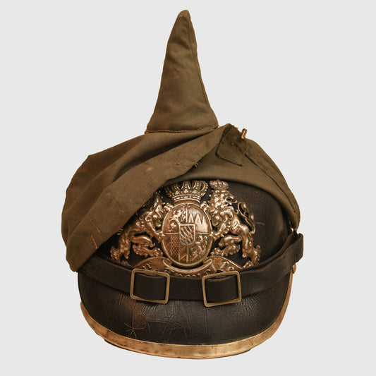 German WWI Bavarian Pioneer Battalion Pickelhaube & Cover