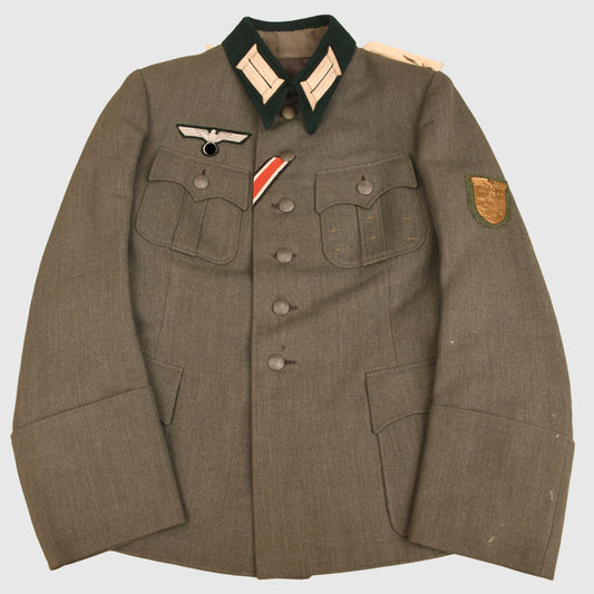 GERMAN WWII INFANTRY OBERLEUTNANT COMBAT TUNIC WITH KRIM SHIELD