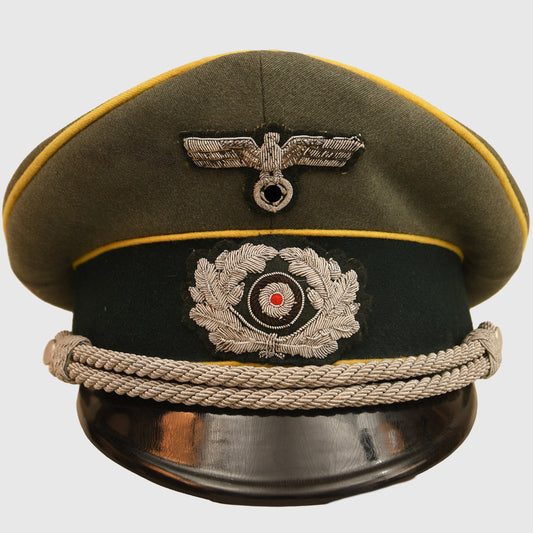 German WWII Signals Officer’s Double Erel Marked Visor Cap