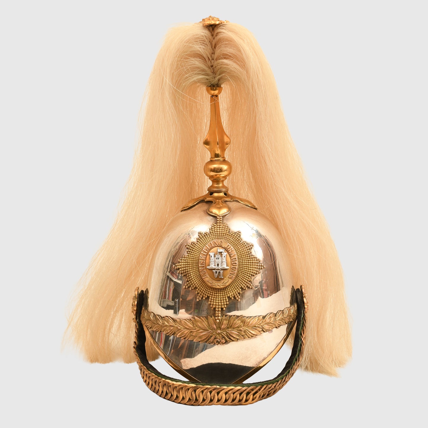 BRITISH 6TH INNISKILLING DRAGOONS OFFICERS 1871 PATTERN HELMET