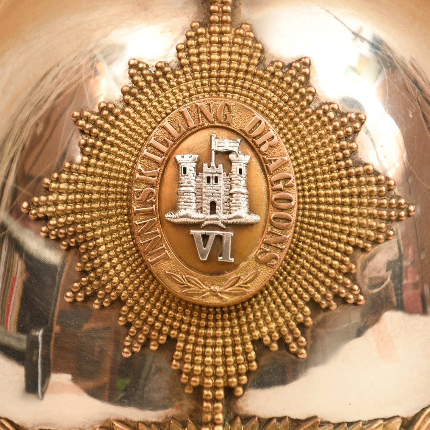 BRITISH 6TH INNISKILLING DRAGOONS OFFICERS 1871 PATTERN HELMET