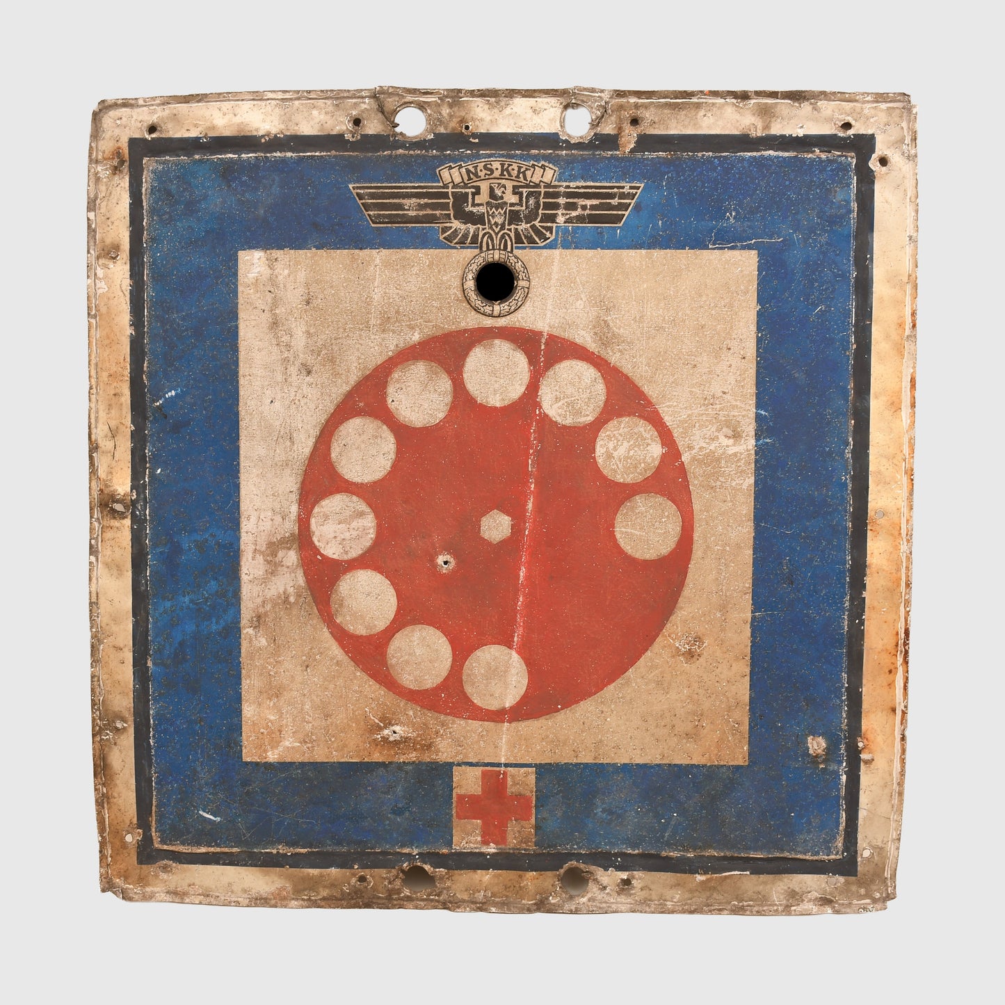 GERMAN WWII NSKK MEDICAL CENTRE SIGN