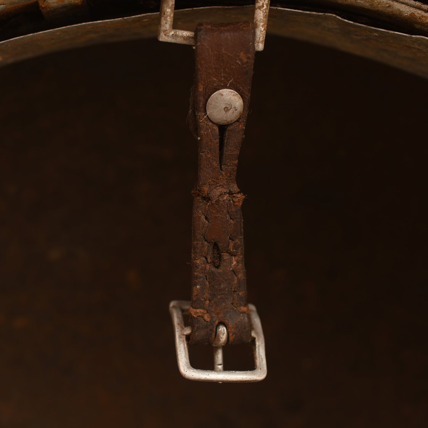 GERMAN WWII RELIC DOUBLE DECAL M35 SS HELMET AND RELIC BUCKLE