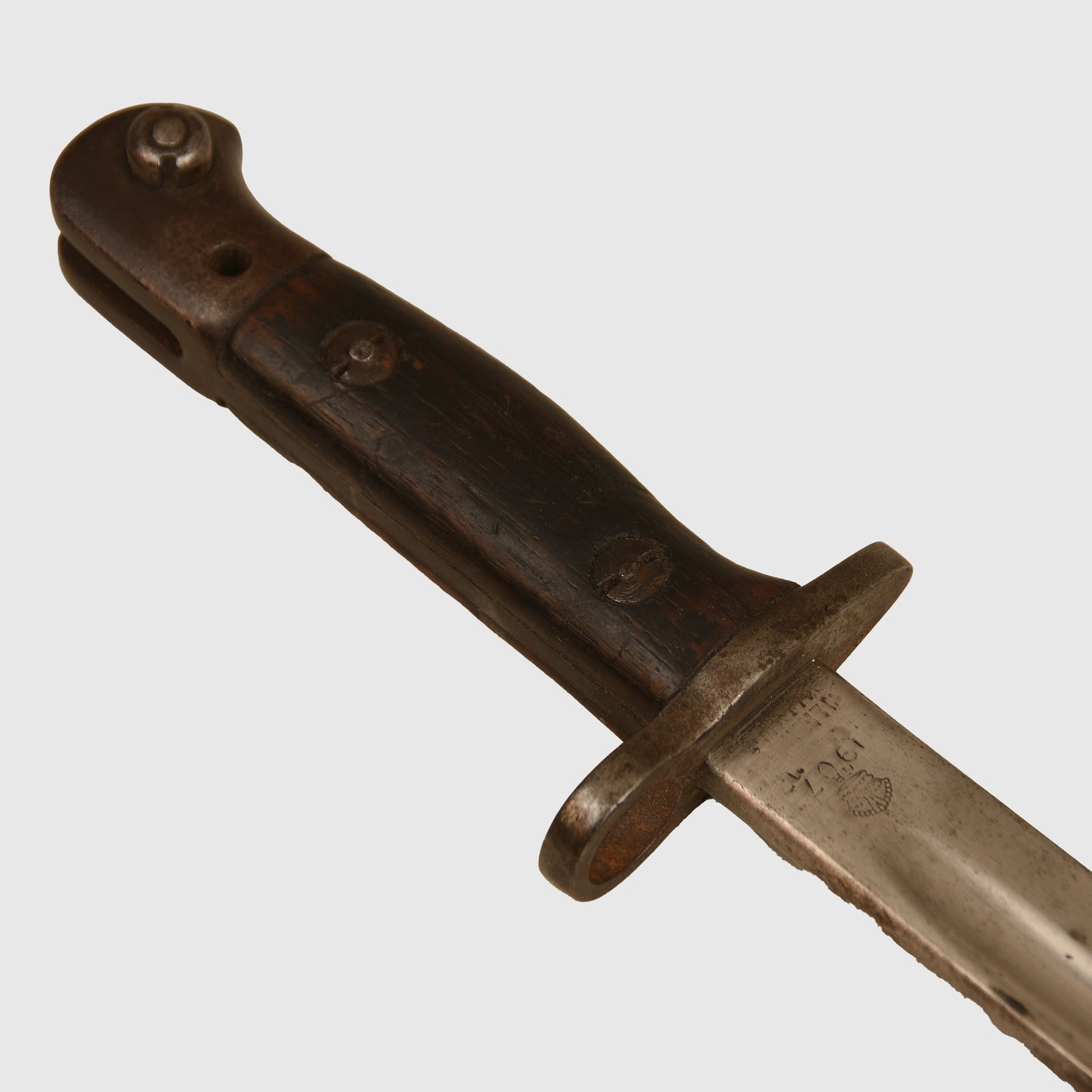 British WWI 1907 Sword Bayonet with 1914 Frog and Leather Helve Stick Holder