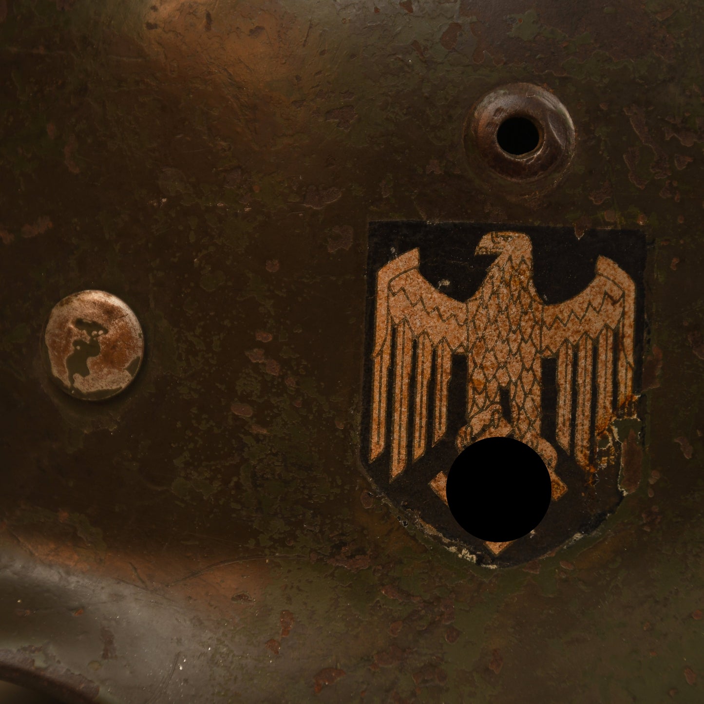 German WWII Army M35 Single Decal Combat Helmet