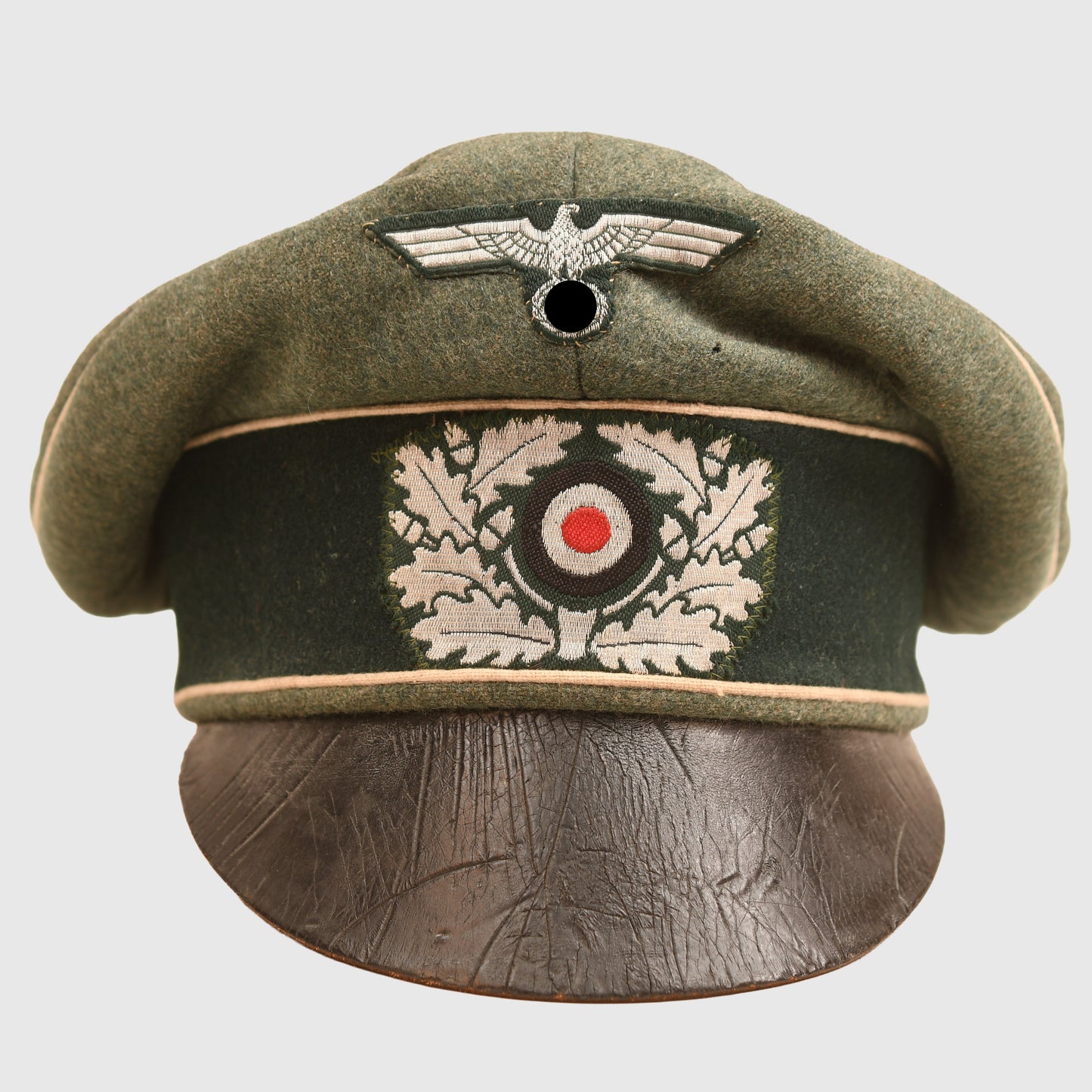 GERMAN WWII ARMY INFANTRY OFFICERS CRUSHER CAP - LARGE SIZE