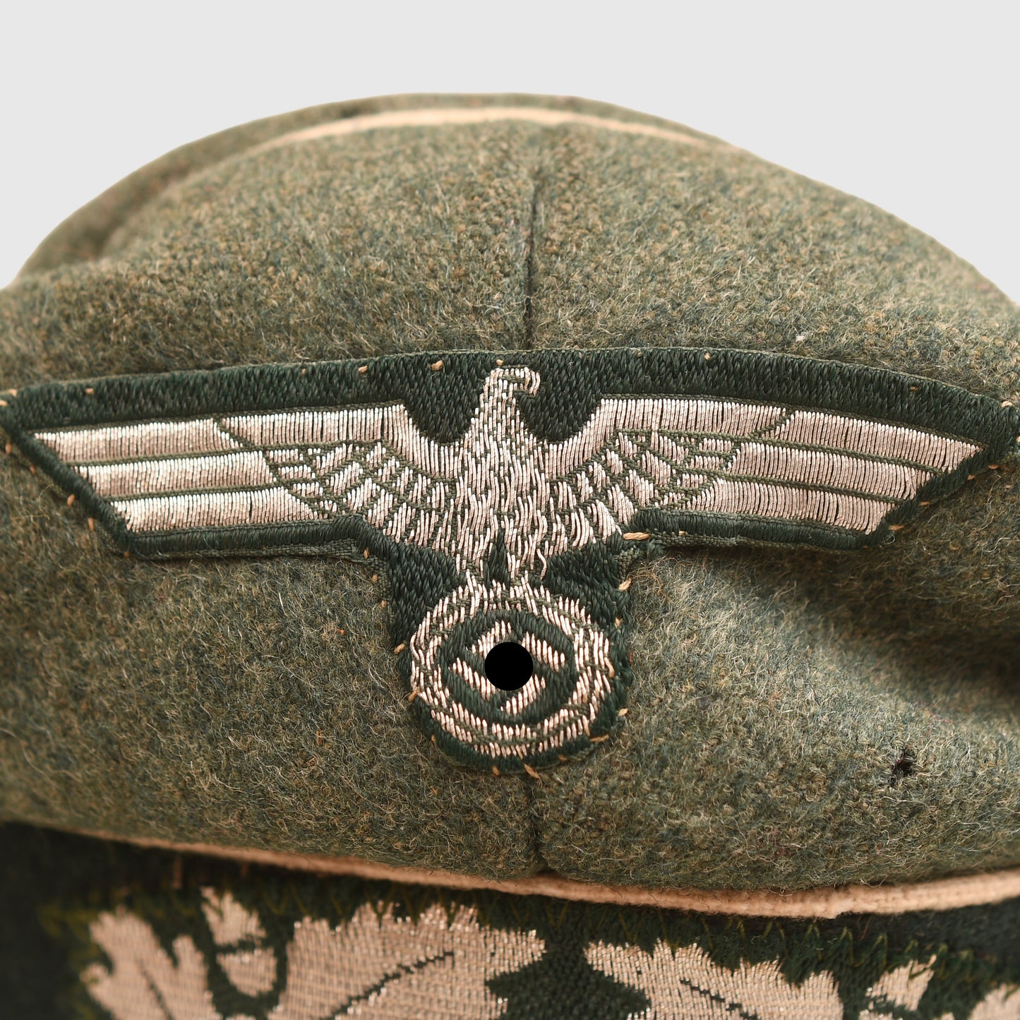 GERMAN WWII ARMY INFANTRY OFFICERS CRUSHER CAP - LARGE SIZE