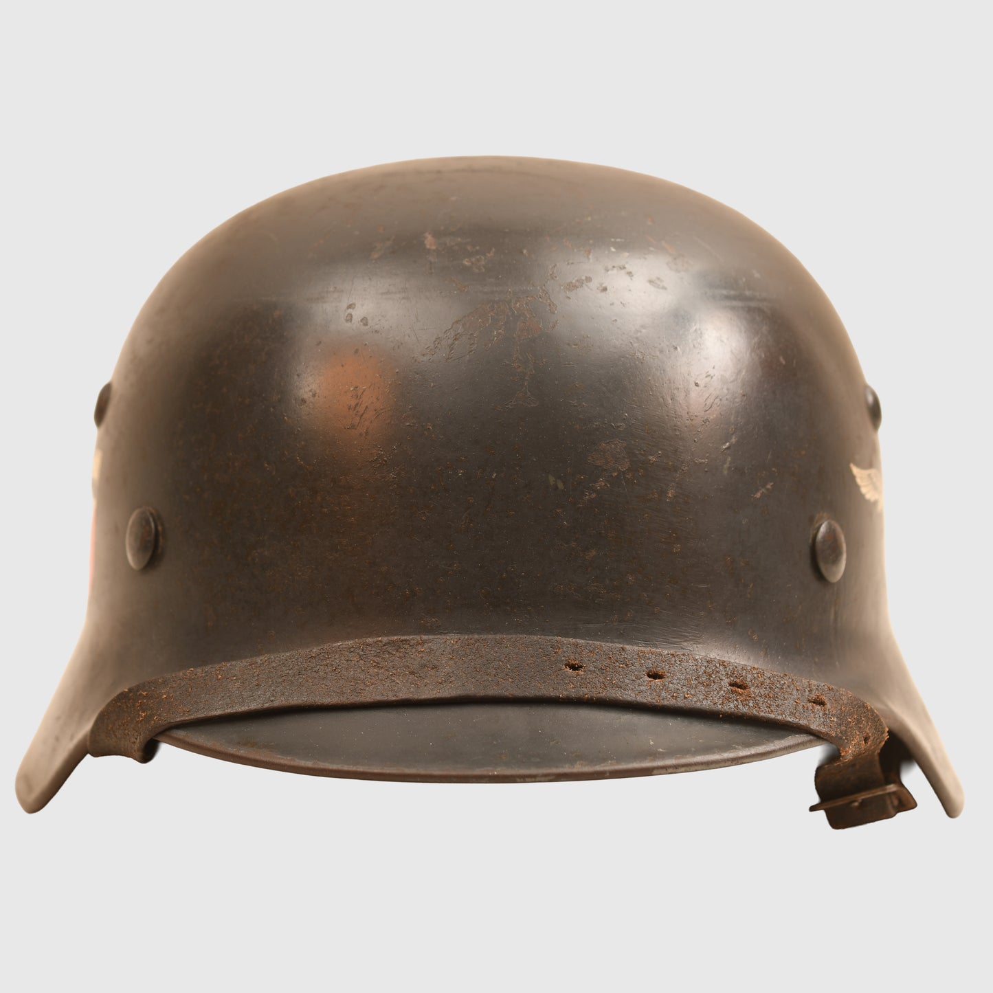 GERMAN WWII LUFTWAFFE M.35 DOUBLE DECAL COMBAT HELMET