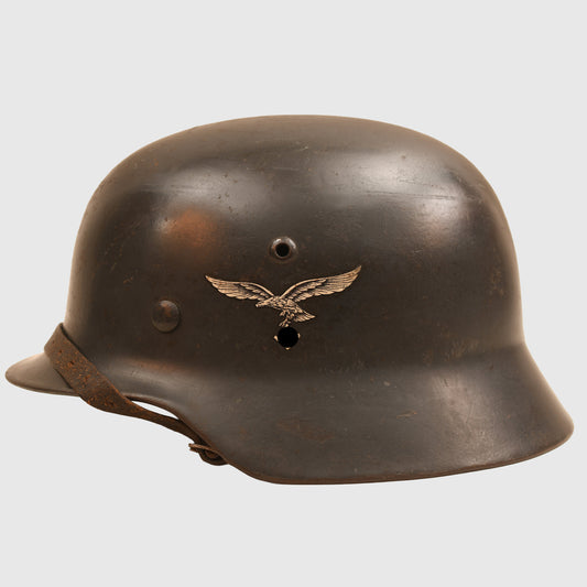 GERMAN WWII LUFTWAFFE M.35 DOUBLE DECAL COMBAT HELMET