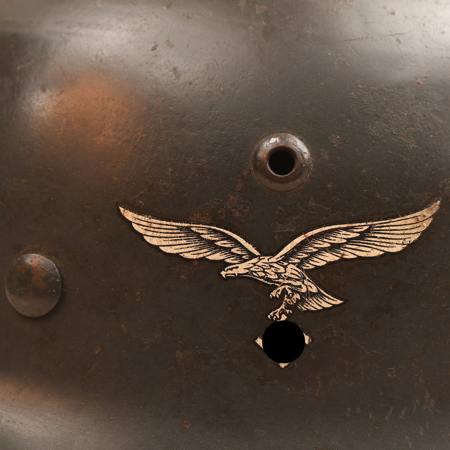 GERMAN WWII LUFTWAFFE M.35 DOUBLE DECAL COMBAT HELMET