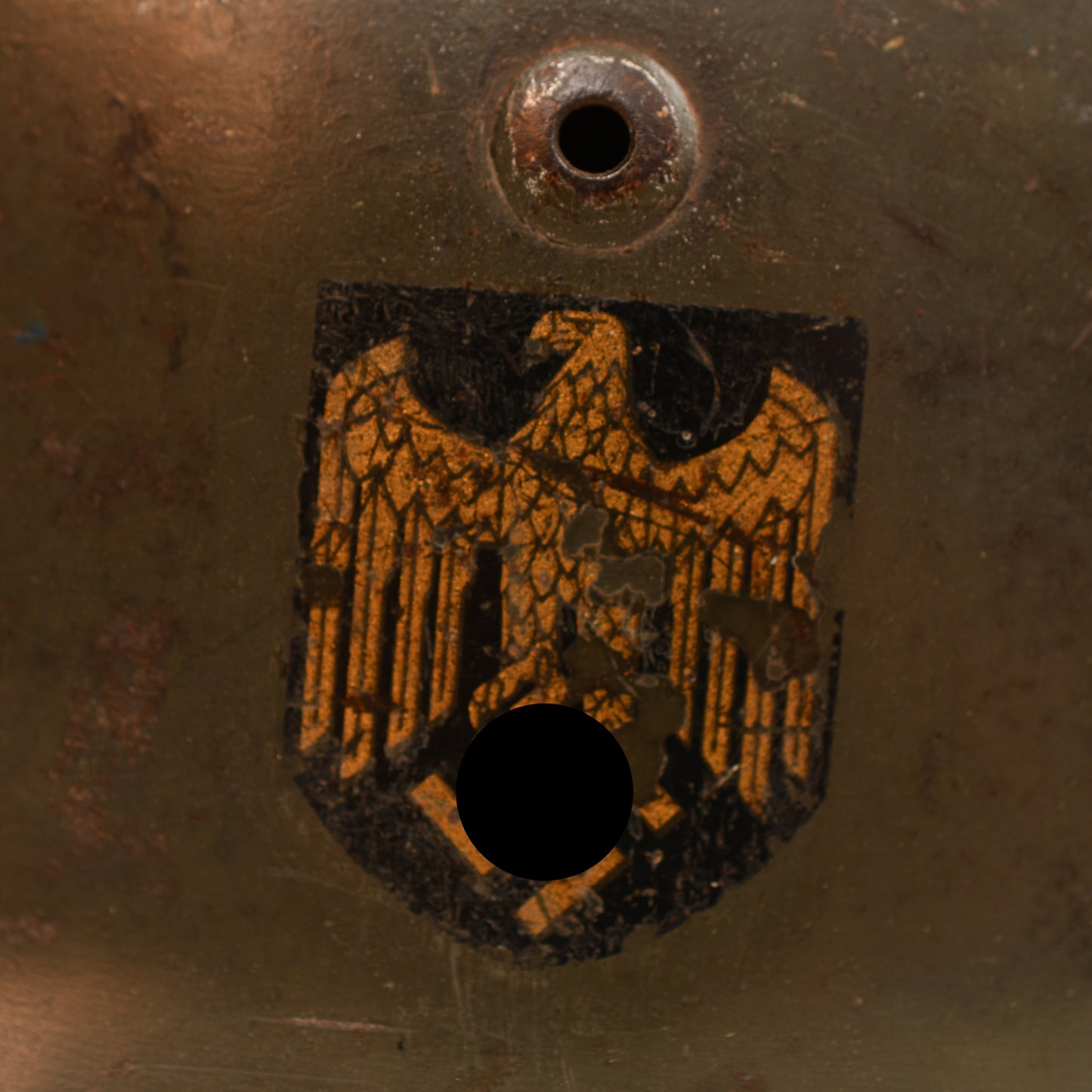 German WWII Kriegsmarine M.35 Single Decal Combat Helmet