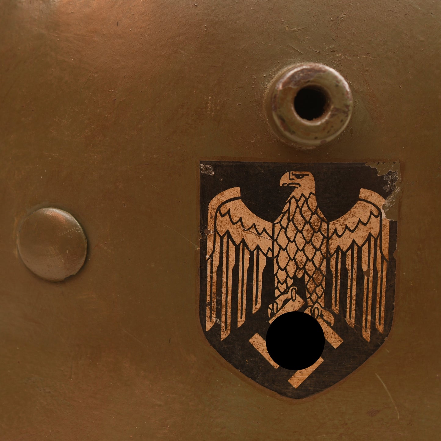 GERMAN WWII M16 0R 17 DOUBLE DECAL TRANSITIONAL HELMET