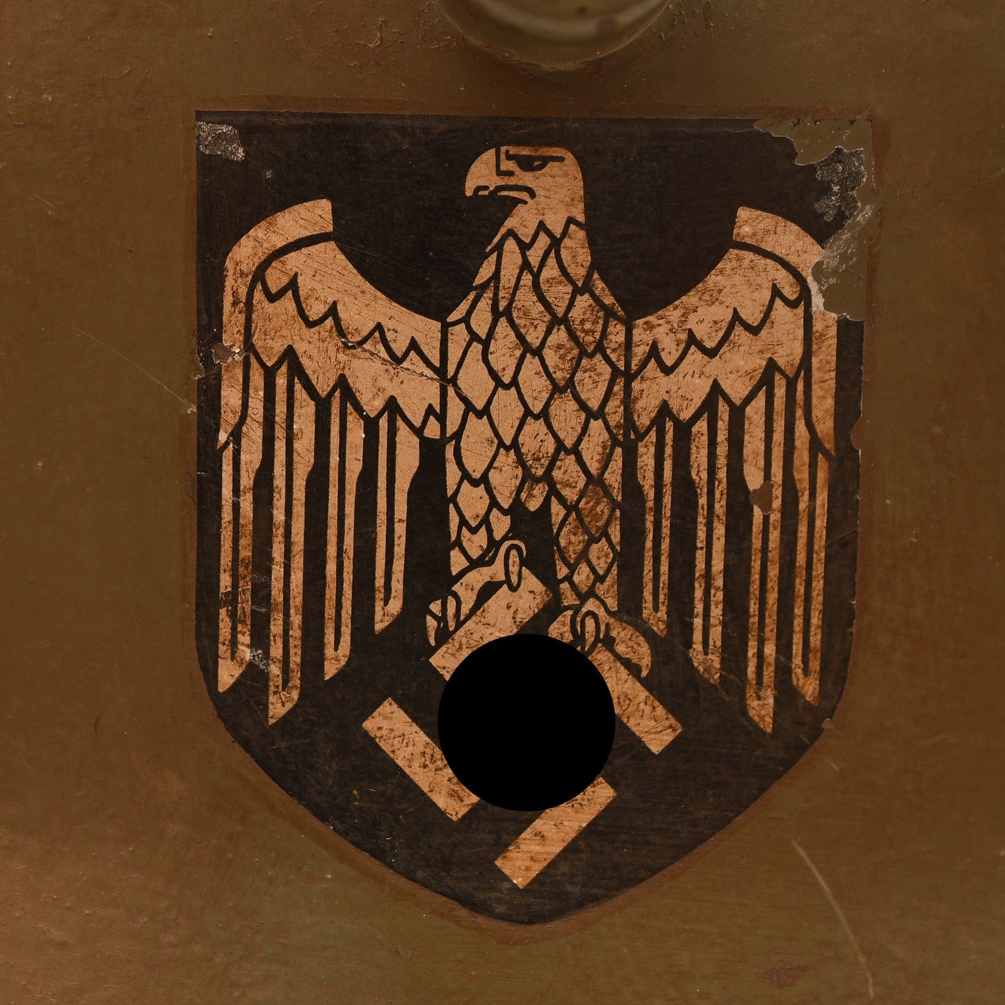 GERMAN WWII M16 0R 17 DOUBLE DECAL TRANSITIONAL HELMET