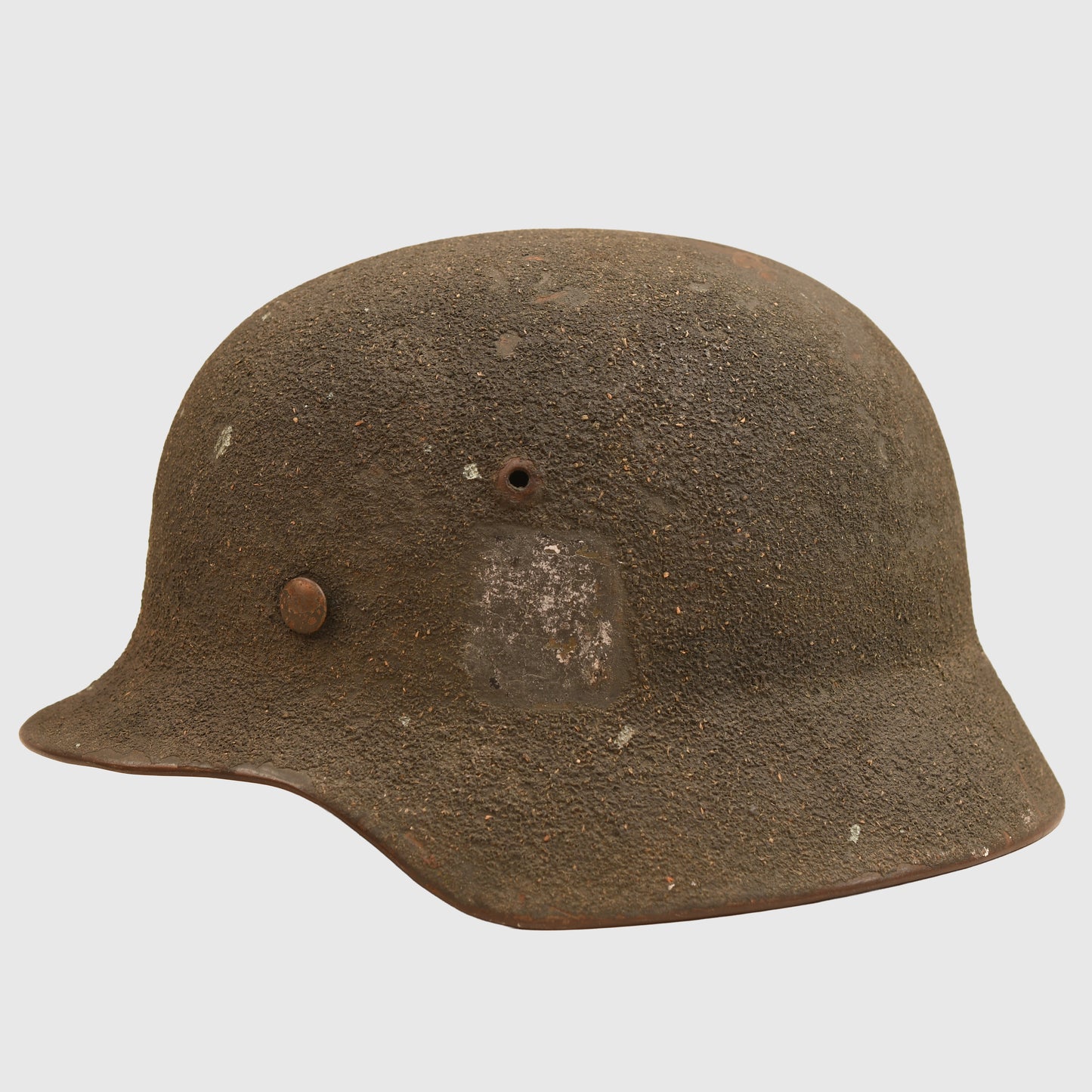 GERMAN WWII ARMY SINGLE DECAL GREY ROUGH FINISH M 35 CAMOUFLAGE COMBAT HELMET