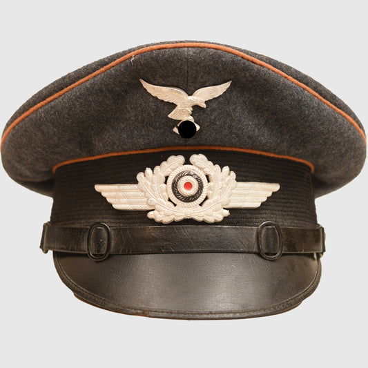 German WWII Luftwaffe Signals Visor Cap