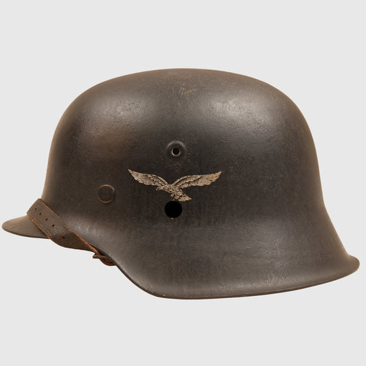 GERMAN WWII LUFTWAFFE M42 SINGLE DECAL COMBAT HELMET