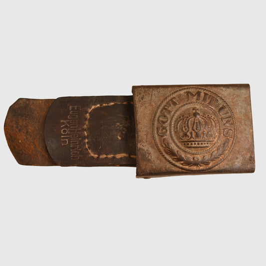 German WWI Prussian Belt Buckle with Profuse Guard Markings