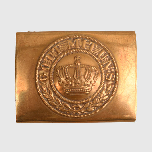 German WWI Prussian Enlisted Man’s Two-Piece Brass Belt Buckle