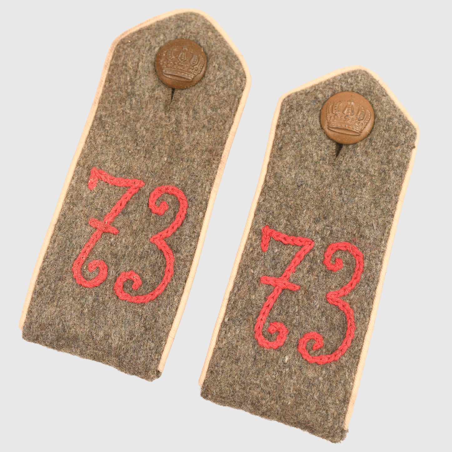 GERMAN WWI HANOVARIAN REGIMENT 73 SHOULDER BOARDS