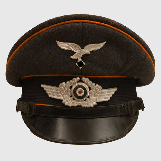German WWII Luftwaffe Flight Section Man’s/NCO Visor Cap