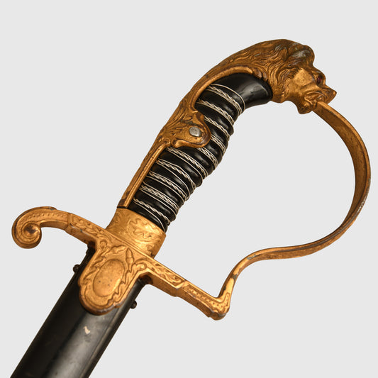 GERMAN WWII ARMY OFFICERS LION HEADED DISPLAY PIECE