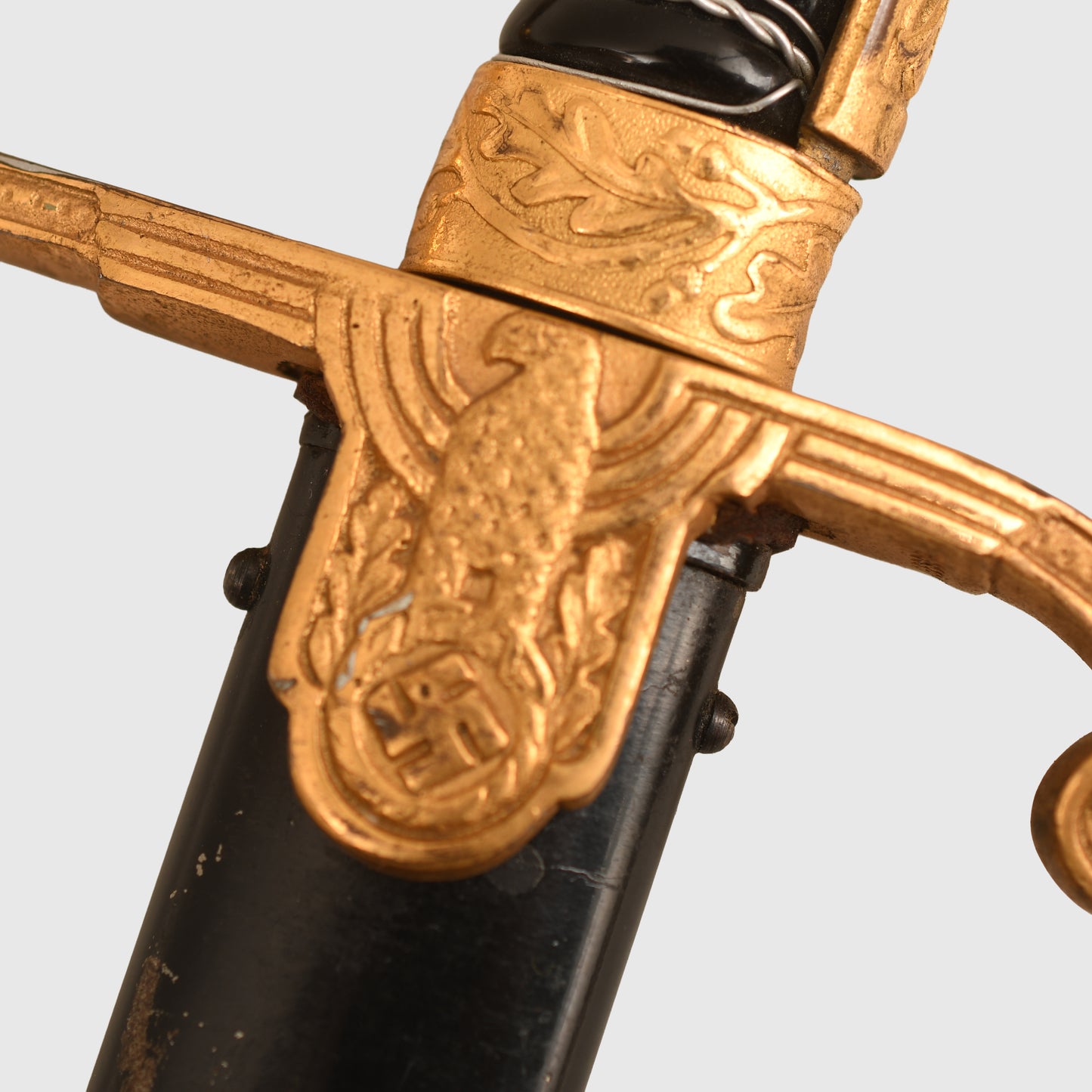 GERMAN WWII ARMY OFFICERS LION HEADED DISPLAY PIECE