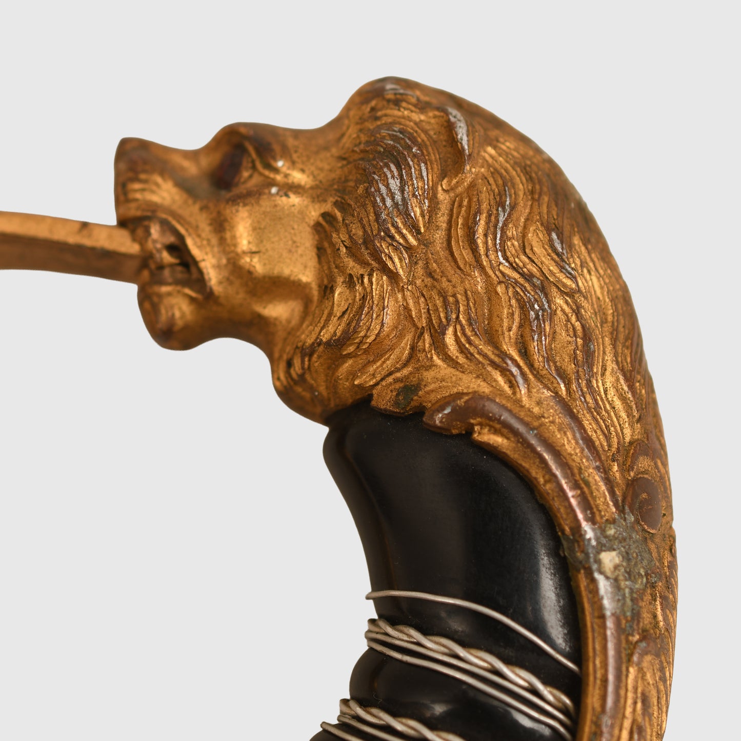 GERMAN WWII ARMY OFFICERS LION HEADED DISPLAY PIECE