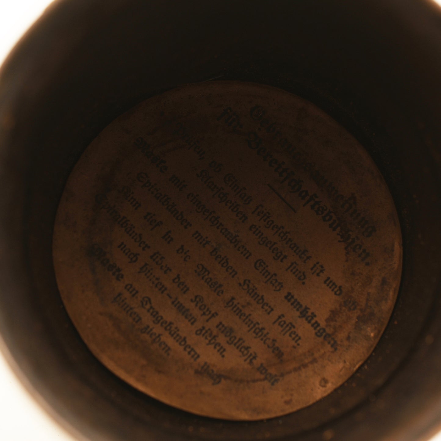 GERMAN WWI M.15 GUMMI GAS MASK