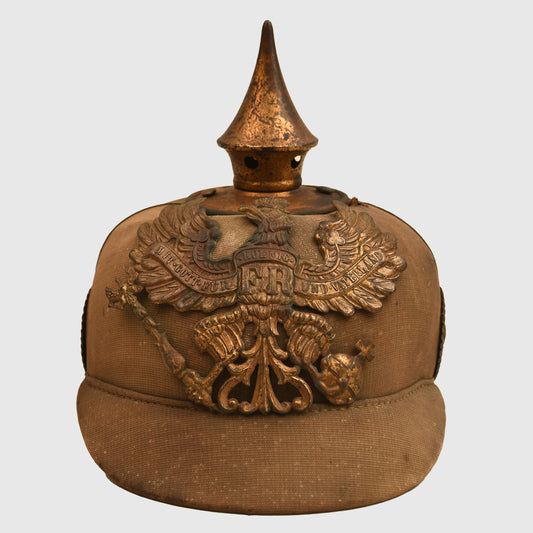 German WWI Prussian Canvas-Over-Cork Pickelhaube